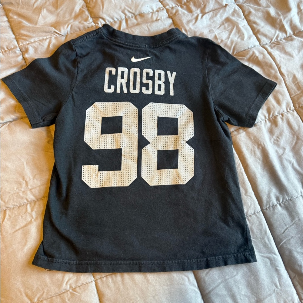 Nike Kids Black Tee with White Crosby 98